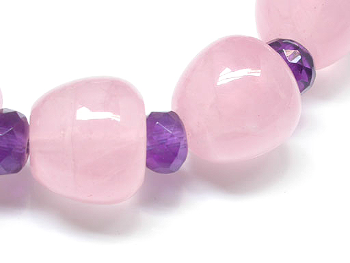 Rose Quartz with Amethyst beads Bracelet