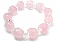 Rose Quartz with Clear Quartz Bracelet