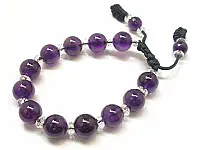 Amethyst Clear Quartz Beads Bracelet