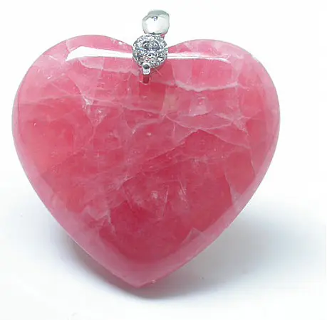 Rhodochrosite Pendant in Heart Shape