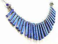 Lapis and Silver Pharaoh Necklace