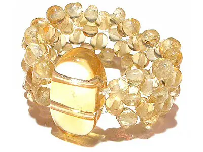 Citrine Beads Ring