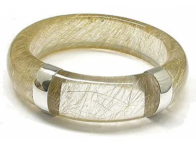 Rutilated Quartz Bangle Bracelet