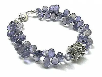 Iolite and Silver Bracelet