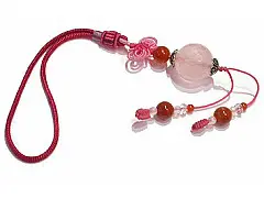 Rose Quartz and Agate Hanger