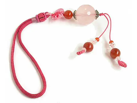 Rose Quartz and Agate Hanger