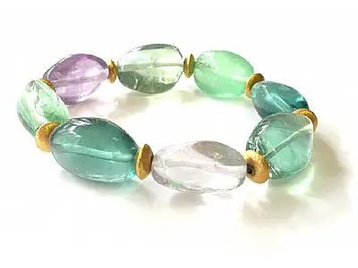 Fluorite with Gold Bracelet