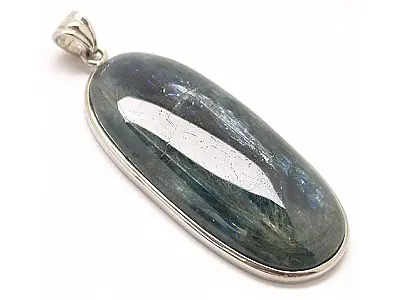 Kyanite in Silver Oval Pendant