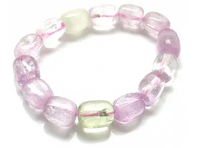 Kunzite and Hiddenite Bracelet