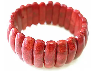 Red Wood Coral Bracelet