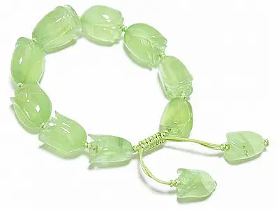 Prehnite in Silver Bracelet