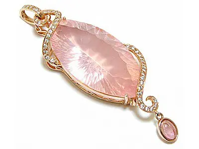 Rose Quartz Teardrop Pendant