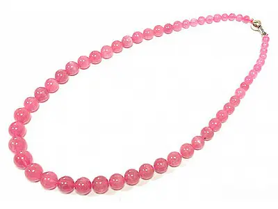 Rose Tourmaline Beads Necklace