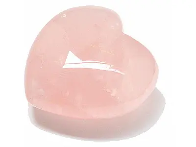 Rose Quartz in Heart