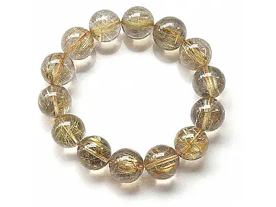 Rutilated Quartz Beads Bracelet