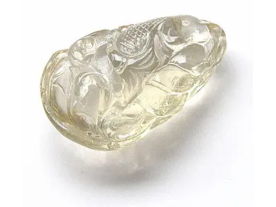 Citrine Quartz Carving Pendant