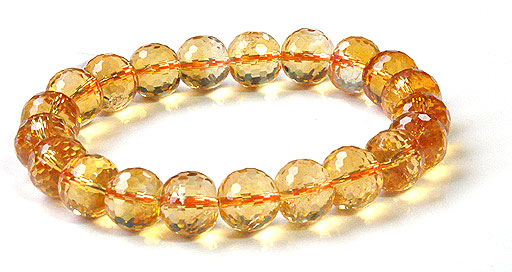 Citrine Faceted Beads Bracelet