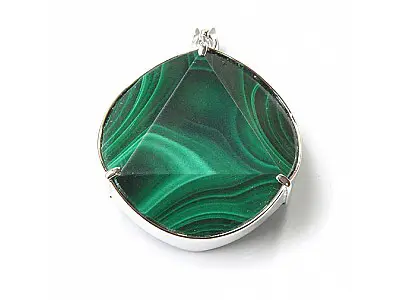 Malachite in Silver Pendant