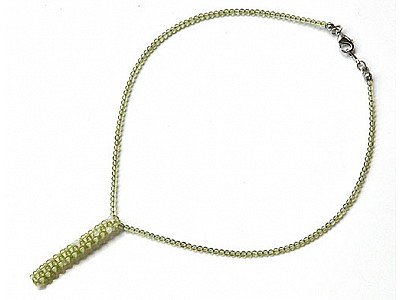 Peridot with Clear Quartz Necklace