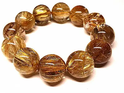 Rutilated Quartz Beads Bracelet