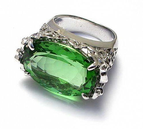 Green Obsidian Ring