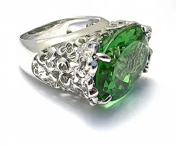 Green hot sale obsidian ring