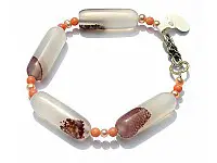 Purple Chalcedony (agate) Bracelet