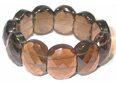 Smoky Quartz Faceted Bracelet