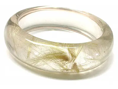 Rutilated Quartz Bangle Bracelet