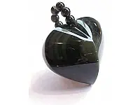 Heart Shaped Obsidian Pendant