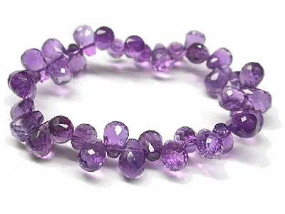 Amethyst Supreme Faceted Raindrop Bracelet