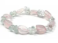 Rose Quartz and Topaz Bracelet