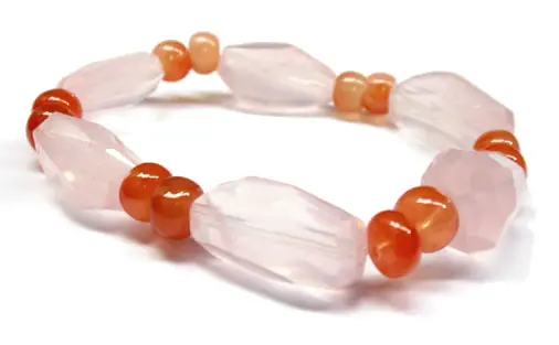 Rose Quartz and Rutile Beads Bracelet