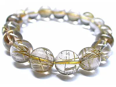 Rutilated Quartz Beads Bracelet