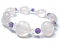 Heart Shape Rose Quartz Bead Bracelet