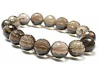 Smoky Quartz Faceted Beads Bracelet