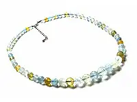 Genuine Aquamarine AAA grade faceted necklace