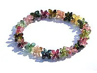 Genuine High Quality Rainbow Tourmaline Briolettes Bracelet