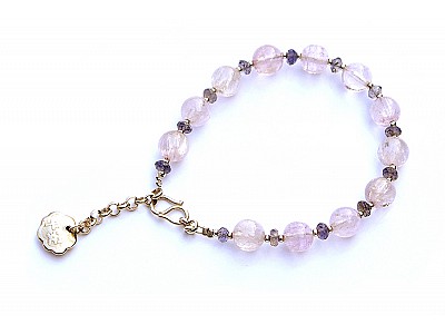 Kunzite Sterling Silver Peaceful Lock Bracelet