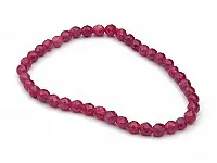 Ruby Faceted Beads Bracelet