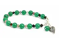 Aventurine Tourmaline and Silver Beads Bracelet