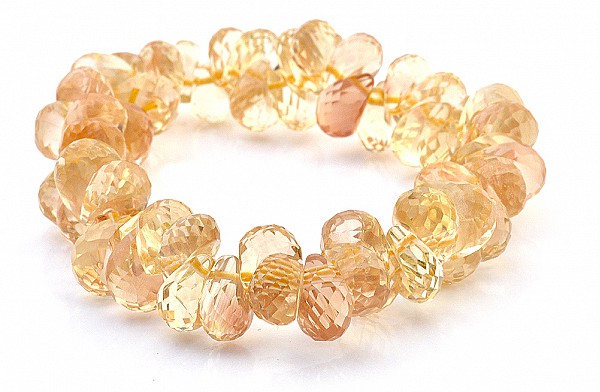 High Quality Oregon Sunstone Faceted Teardrop Bracelet