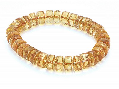 Citrine Faceted Beads Bracelet