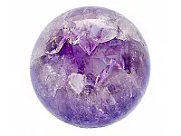 Open Smile Amethyst Geode Sphere