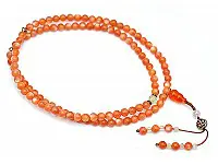 Sun Stone Beads Mala with Agate Kunzite and Beryl