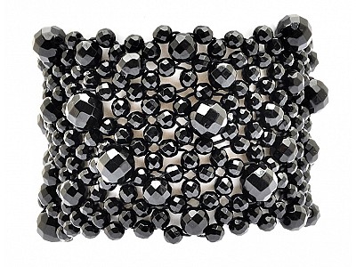 Black Agate Faceted Bracelet