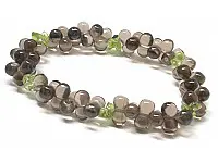 Smoky Quartz and Peridot Bracelet