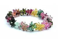 Genuine High Quality Rainbow Tourmaline Briolettes Bracelet