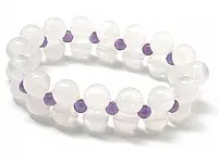 Rose Quartz and Amethyst Bead Bracelet