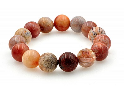 Fossilized Coral Jade Bracelet